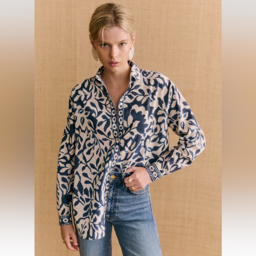 Sézane Maxy Button Down Shirt - Sezane x Momoni - Size EU36/US4